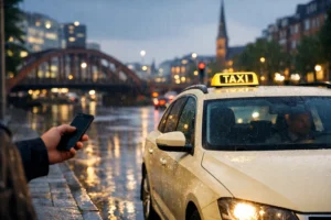 Schnelles Taxi bei Regen in Harburg bestellen